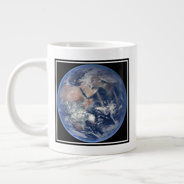 Caneca De Café Grande O Hemisfério Leste No Planeta Terra. (Esquerda)