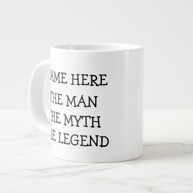 Caneca De Café Grande O Homem O Mito A Legenda Personalizada (Frente Esquerda)
