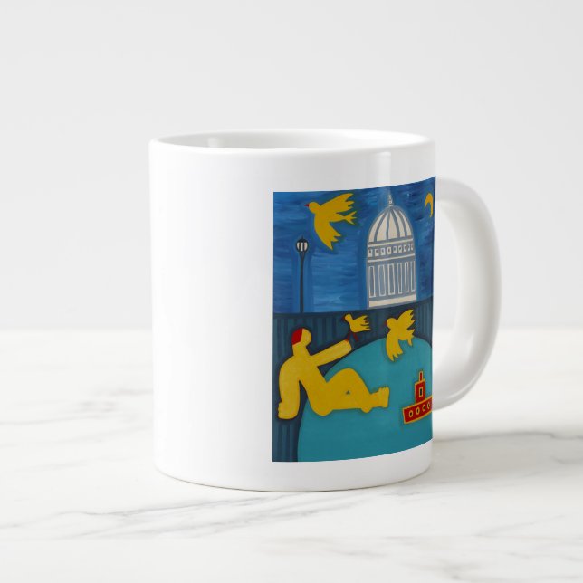 Caneca De Café Grande O homem sob a ponte 2006 (Frente Esquerda)