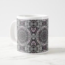 Caneca De Café Grande O Jardim Fractal de Prata