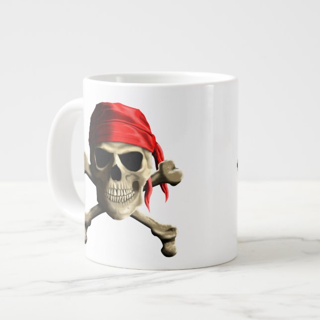 Caneca De Café Grande O Jolly Roger (Frente Esquerda)