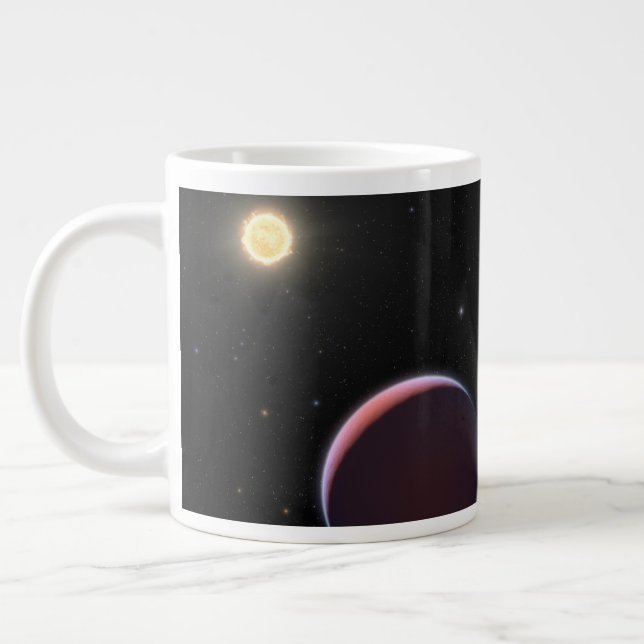 Caneca De Café Grande O Kepler Estrela 51 E Três Planetas Gigantes. (Esquerda)