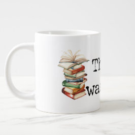 Caneca De Café Grande O Livro Era Melhor Leitor Mug