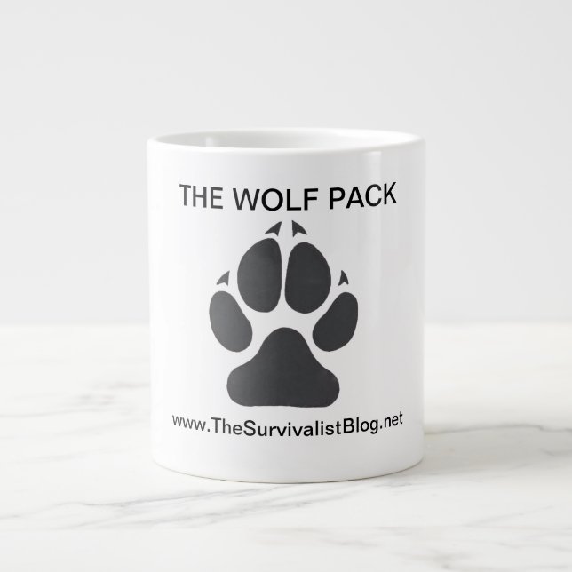 Caneca De Café Grande O Lobo Pack Do Café Mug (Frente)