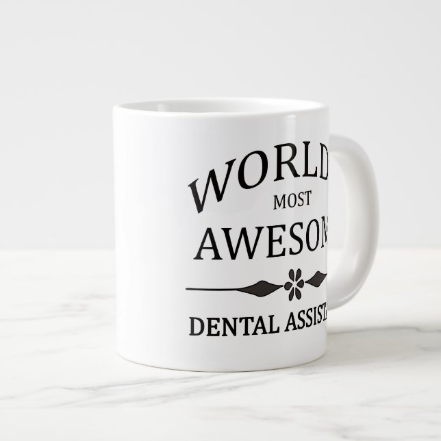 Caneca De Café Grande O mais incrível dental Assistant do mundo (Frente Esquerda)
