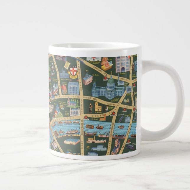 Caneca De Café Grande O Mapa Diário de Imagens do Telegraph de Londres (Direita)