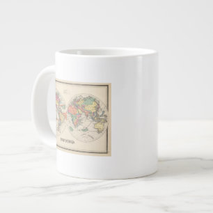 Caneca De Café Grande O mapa do Atlas mundial com correntes e ventos