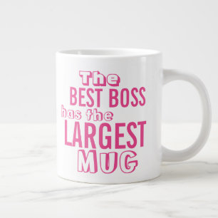 Caneca De Café Grande O Melhor Chefe Rosa Cita Big Mug - Humor Escritór