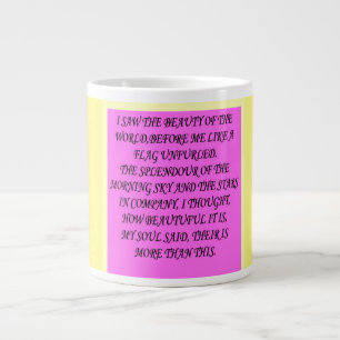 CANECA DE CAFÉ GRANDE O MUNDO É LINDO POEMS LIOKS LIVRES