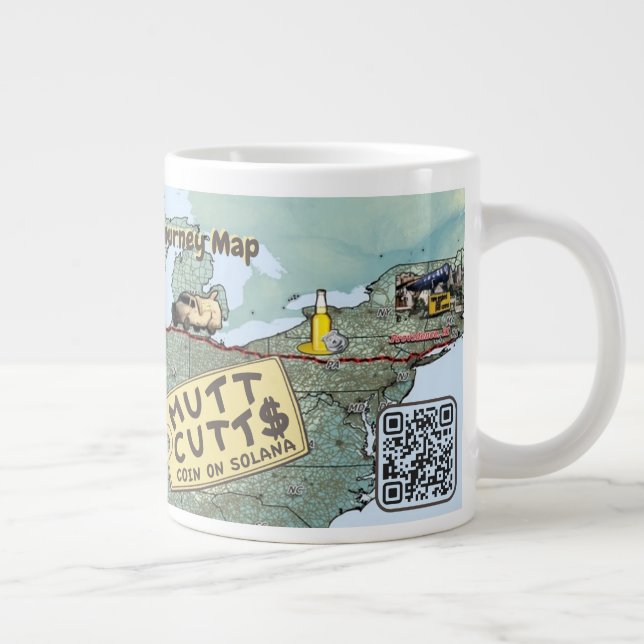 Caneca De Café Grande O Mutt $Cutts Journey Jumbo Mug (Direita)
