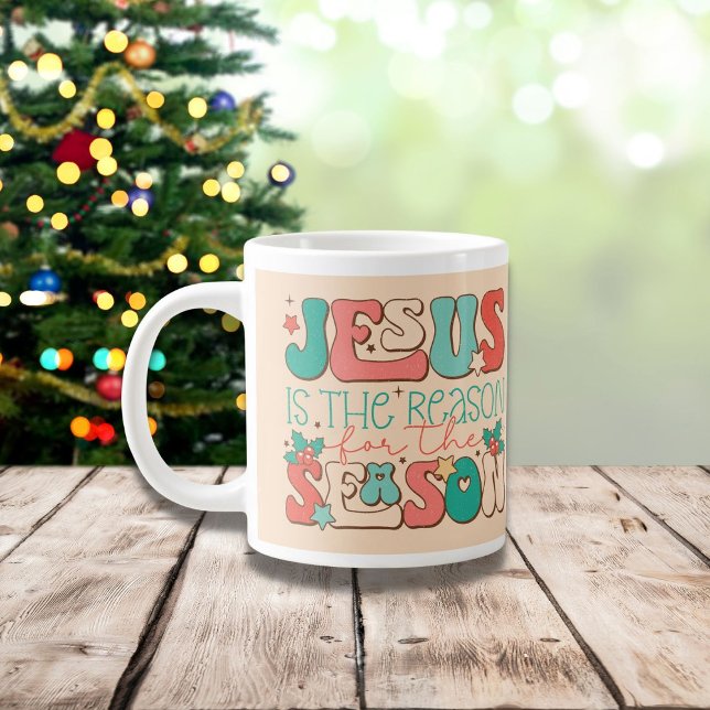 Caneca De Café Grande O Natal Retroativo é o Motivo da temporada (Criador carregado)