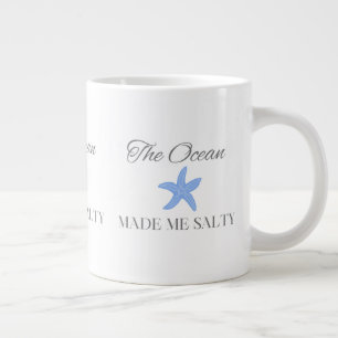 Caneca De Café Grande O Oceano Me Tornou Salgado, Presente Divertido de