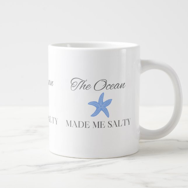 Caneca De Café Grande O Oceano Me Tornou Salgado, Presente Divertido de  (Direita)