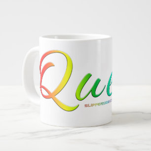 Caneca De Café Grande O orgulho gay artístico queer do SlipperyJoe dá