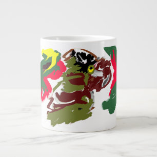 Caneca De Café Grande O outono selvagem do lobo agora