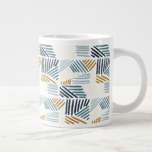 Caneca De Café Grande O Padrão Cativante de Elementos Orgânicos