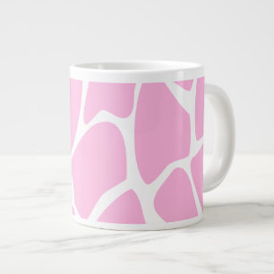 Caneca De Café Grande O padrão de Impressão da Girafa em Candy Pink.