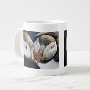 Caneca De Café Grande O papagaio-do-mar do Atlântico, uma ave marinha pe