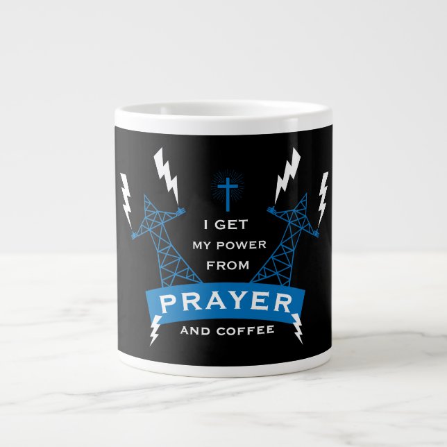Caneca De Café Grande O Poder Da Oração (Frente)