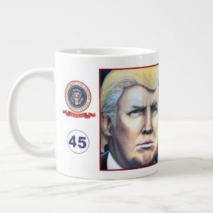 Caneca De Café Grande O Presidente Coletivo Donald Trump Retrit Mug