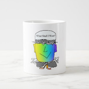 Caneca De Café Grande O que devo Vestir? Comic Funny