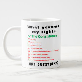 Caneca De Café Grande O que governa meus direitos - A Constituição