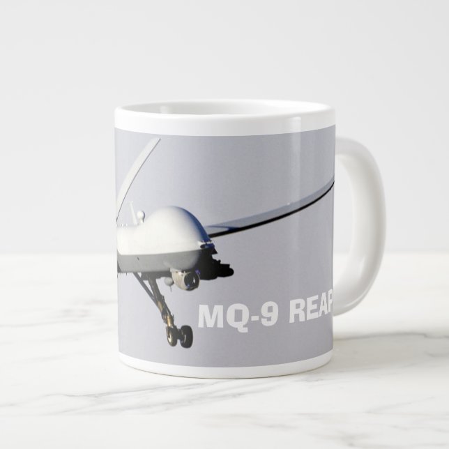 Caneca De Café Grande O Receptor Geral de Átomos MQ- 9 (Frente Esquerda)