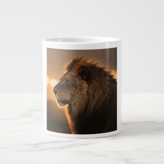 Caneca De Café Grande O Rei dos Mugs: O Grande Leão Jumbo