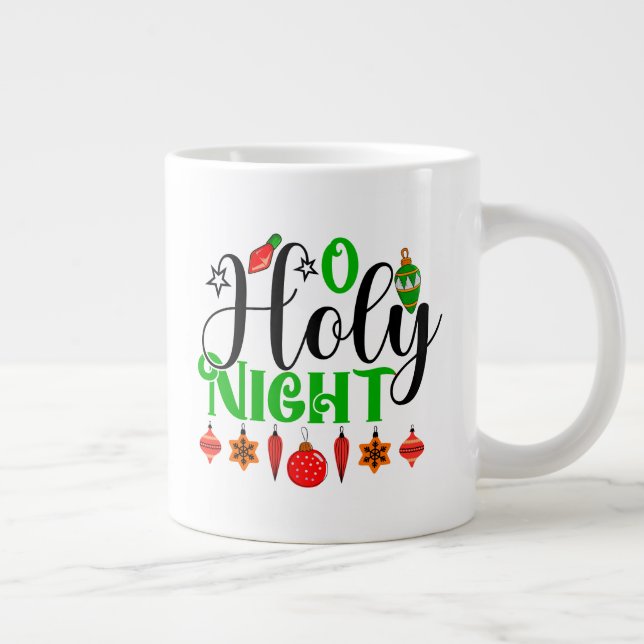 Caneca De Café Grande O Santa Noite (Direita)