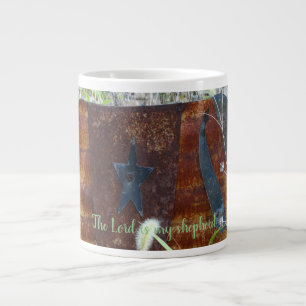 Caneca De Café Grande O Senhor é Meu Pastor com Ovelhas em um