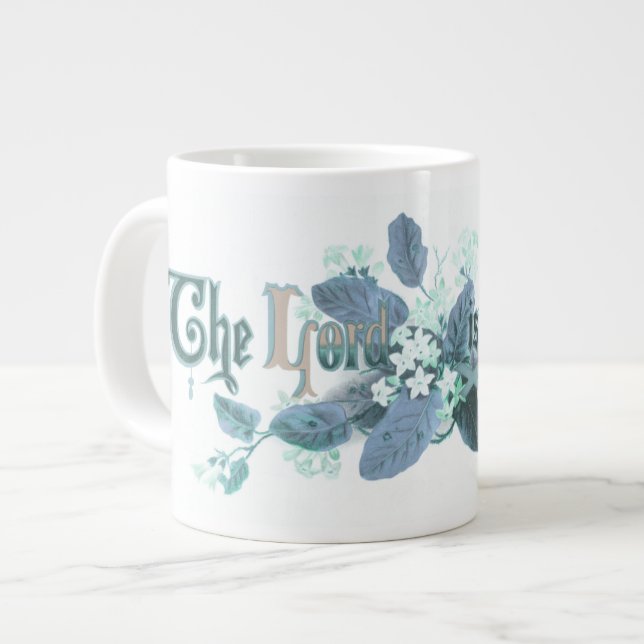 Caneca De Café Grande "O Senhor é o Risen" Páscoa de arte (Frente Esquerda)