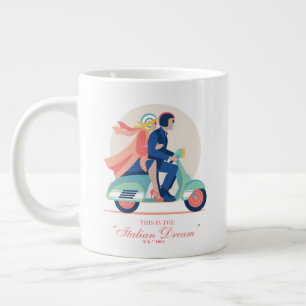 Caneca De Café Grande O Sonho Italiano - O Lotus Branco