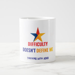Caneca De Café Grande O sucesso com a dificuldade do ADHD* não me define