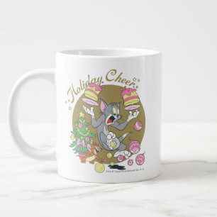 Caneca De Café Grande O Tom e o Jerry Holiday Animam-se