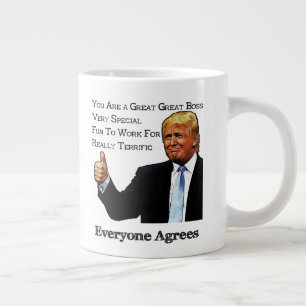 Caneca De Café Grande O Trump Endossa Como Chefe De Excelente De Excelen