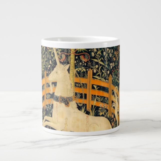 Caneca De Café Grande O Unicórnio em cativeiro (Frente)