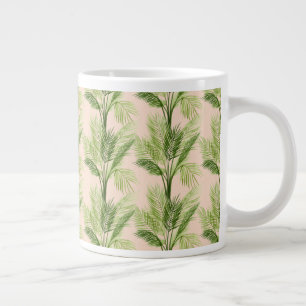 Caneca De Café Grande Oásis Interior  Padrão de Árvore Palm