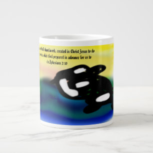 Caneca De Café Grande obra das mãos de Jesus