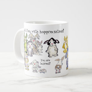 Caneca De Café Grande Obrigado 21 Coelhos Coelhinhos Quadrinhos De Café 