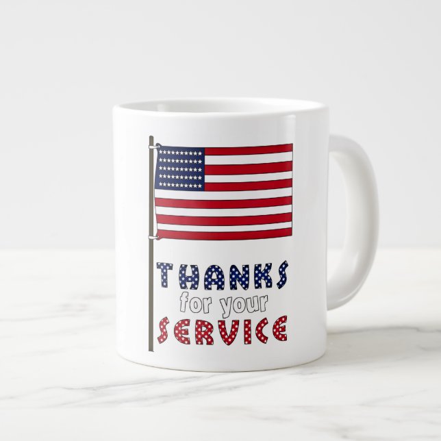 Caneca De Café Grande Obrigados - Jumbo Mug (Frente Esquerda)