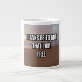 Caneca De Café Grande Obrigados São Para Deus Que Eu Sou Grátis
