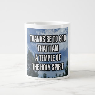 Caneca De Café Grande Obrigados São Para Deus Que Eu Sou Um Templo Do...