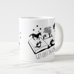 Caneca De Café Grande Obter Perda em um Livro
