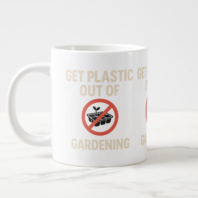 Caneca De Café Grande Obter plástico fora do jardinagem (Esquerda)
