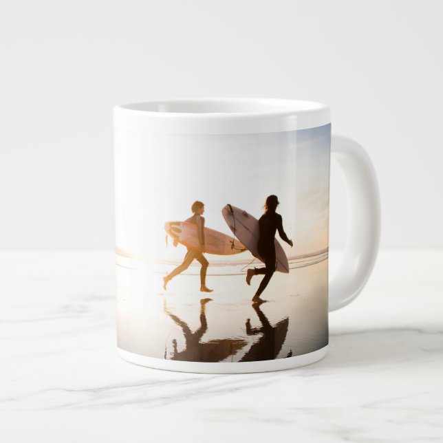 Caneca De Café Grande Oceanside Beach (Frente Esquerda)
