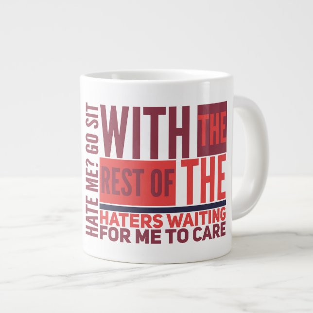 Caneca De Café Grande Ódio - Presente Jumbo Mug (Frente Esquerda)