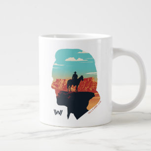 Caneca De Café Grande Oeste  Ford Silhouette of Man in Black