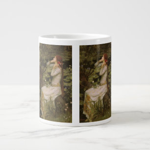 Caneca De Café Grande Ofélia junto ao Lago por John William Waterhouse
