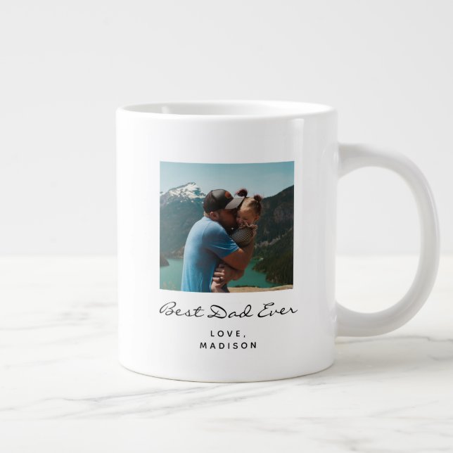 Caneca De Café Grande Oferta de Fotografias de Script Simples do Melhor  (Direita)