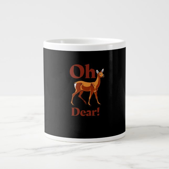 Caneca De Café Grande Oh Dear Trendy Clean Design  (Frente)